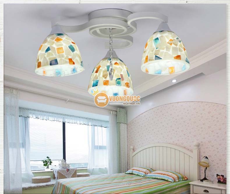 Đèn ốp trần trang trí tông trắng sang trọng YB424-2